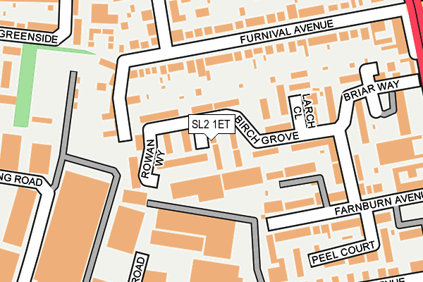 SL2 1ET map - OS OpenMap – Local (Ordnance Survey)