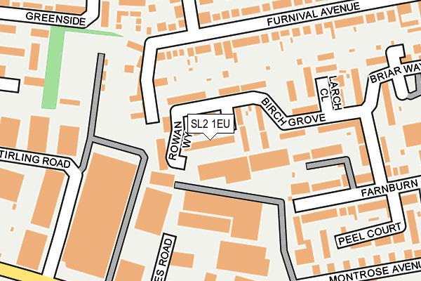 SL2 1EU map - OS OpenMap – Local (Ordnance Survey)