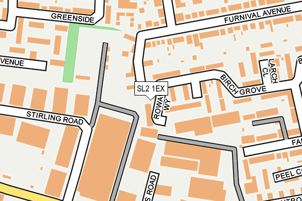 SL2 1EX map - OS OpenMap – Local (Ordnance Survey)