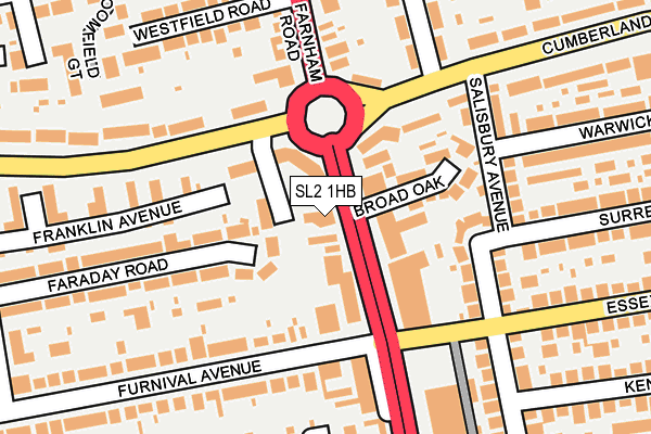 SL2 1HB map - OS OpenMap – Local (Ordnance Survey)