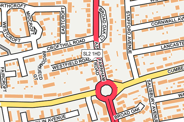 SL2 1HD map - OS OpenMap – Local (Ordnance Survey)