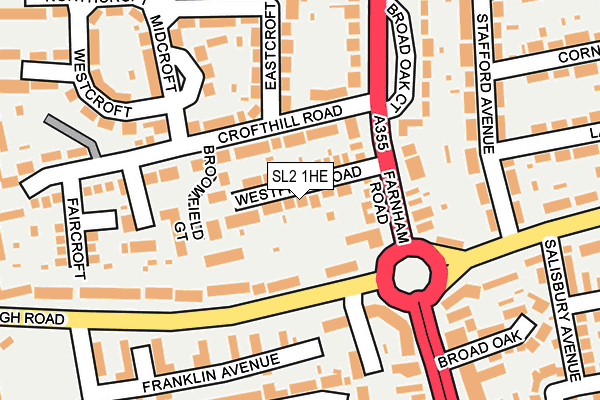 SL2 1HE map - OS OpenMap – Local (Ordnance Survey)
