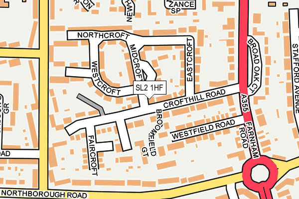 SL2 1HF map - OS OpenMap – Local (Ordnance Survey)