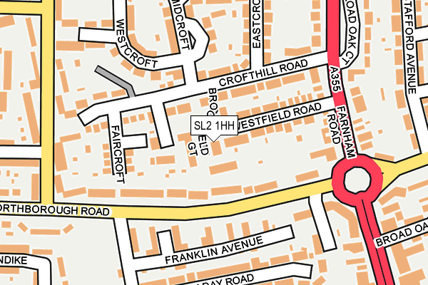 SL2 1HH map - OS OpenMap – Local (Ordnance Survey)