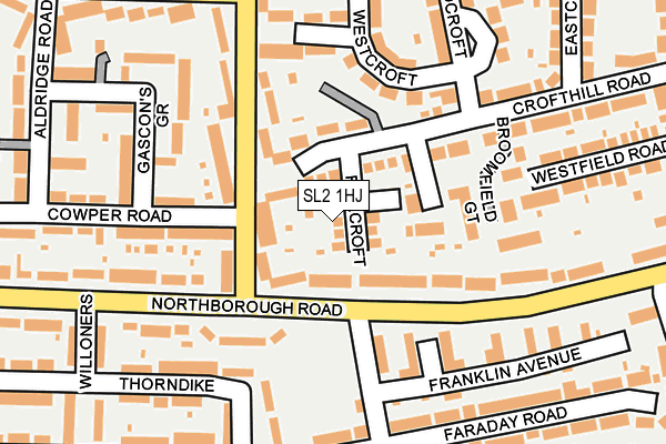 SL2 1HJ map - OS OpenMap – Local (Ordnance Survey)