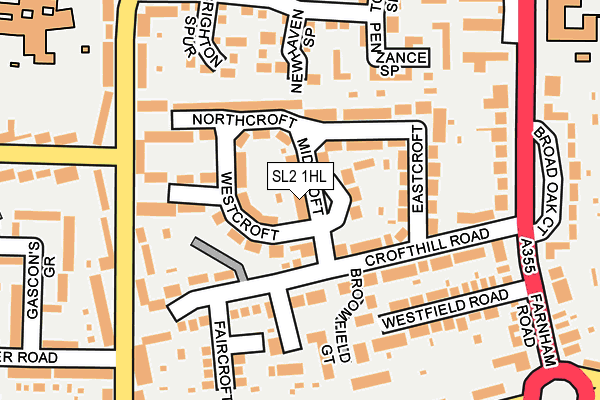 SL2 1HL map - OS OpenMap – Local (Ordnance Survey)