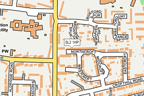 SL2 1HP map - OS OpenMap – Local (Ordnance Survey)