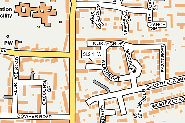 SL2 1HW map - OS OpenMap – Local (Ordnance Survey)