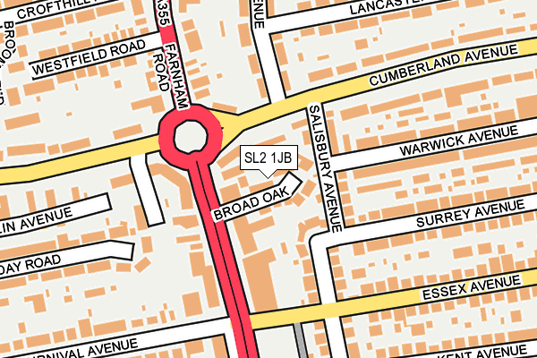 SL2 1JB map - OS OpenMap – Local (Ordnance Survey)
