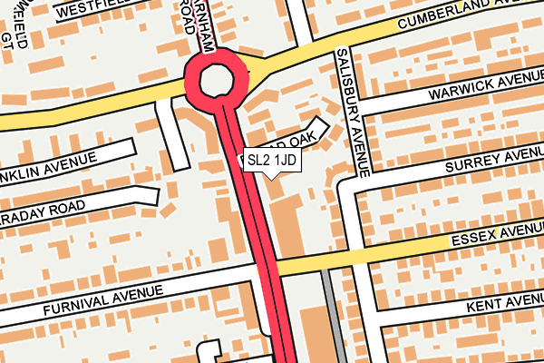SL2 1JD map - OS OpenMap – Local (Ordnance Survey)