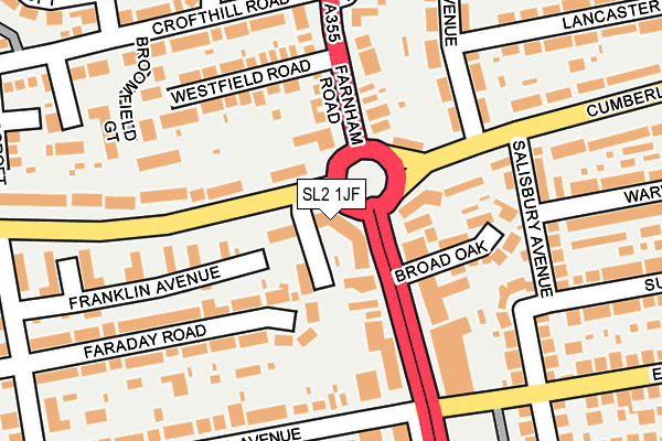 SL2 1JF map - OS OpenMap – Local (Ordnance Survey)