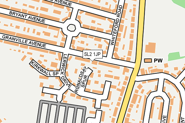 SL2 1JP map - OS OpenMap – Local (Ordnance Survey)