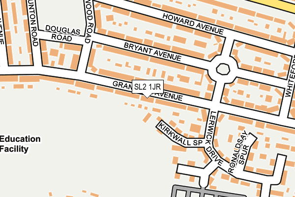 SL2 1JR map - OS OpenMap – Local (Ordnance Survey)