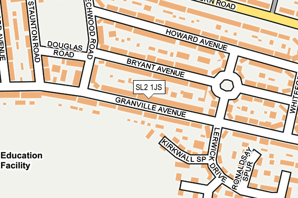 SL2 1JS map - OS OpenMap – Local (Ordnance Survey)
