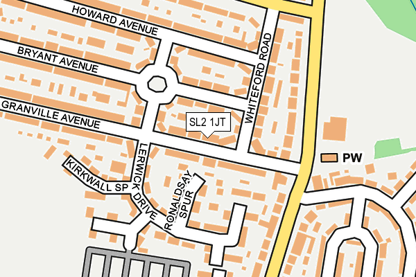 SL2 1JT map - OS OpenMap – Local (Ordnance Survey)