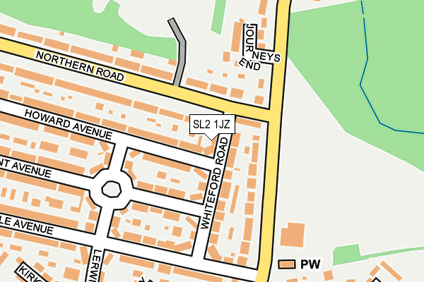SL2 1JZ map - OS OpenMap – Local (Ordnance Survey)