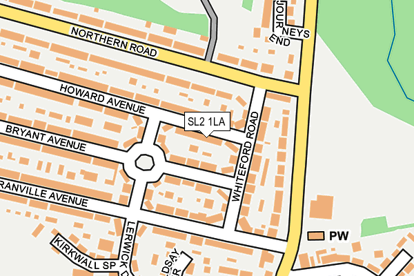 SL2 1LA map - OS OpenMap – Local (Ordnance Survey)