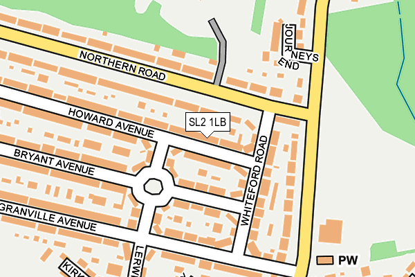 SL2 1LB map - OS OpenMap – Local (Ordnance Survey)