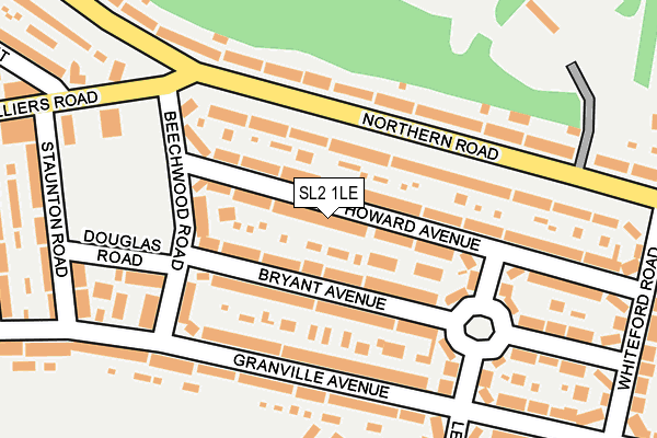 SL2 1LE map - OS OpenMap – Local (Ordnance Survey)