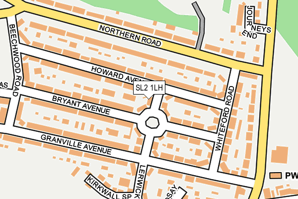 SL2 1LH map - OS OpenMap – Local (Ordnance Survey)