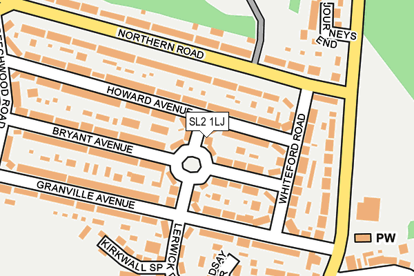 SL2 1LJ map - OS OpenMap – Local (Ordnance Survey)