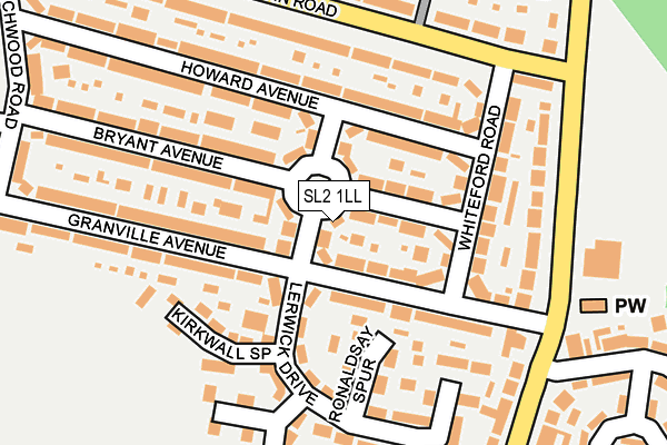 SL2 1LL map - OS OpenMap – Local (Ordnance Survey)