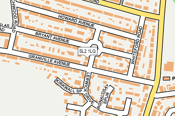 SL2 1LQ map - OS OpenMap – Local (Ordnance Survey)