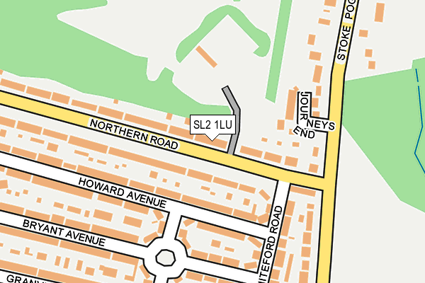 SL2 1LU map - OS OpenMap – Local (Ordnance Survey)