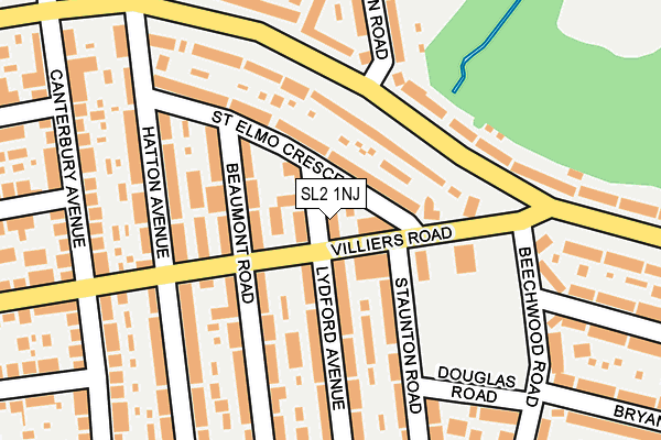 SL2 1NJ map - OS OpenMap – Local (Ordnance Survey)