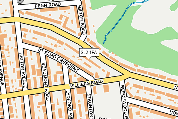 SL2 1PA map - OS OpenMap – Local (Ordnance Survey)