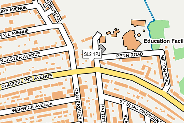 SL2 1PJ map - OS OpenMap – Local (Ordnance Survey)
