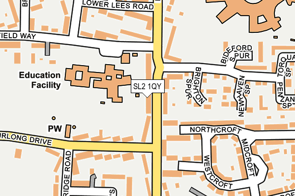SL2 1QY map - OS OpenMap – Local (Ordnance Survey)