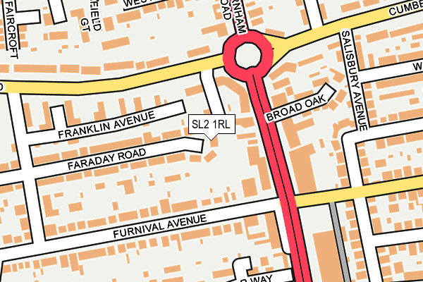 SL2 1RL map - OS OpenMap – Local (Ordnance Survey)