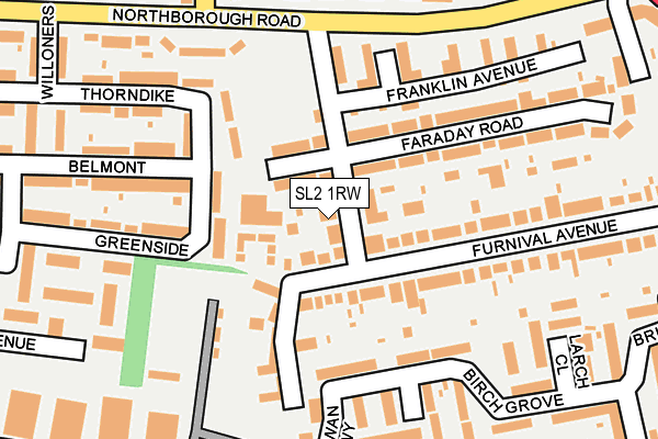 SL2 1RW map - OS OpenMap – Local (Ordnance Survey)