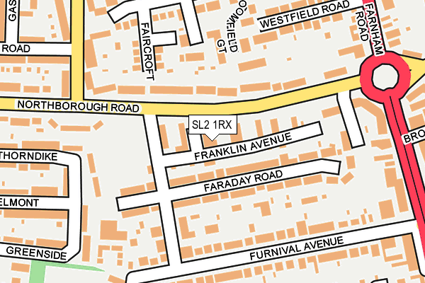 SL2 1RX map - OS OpenMap – Local (Ordnance Survey)