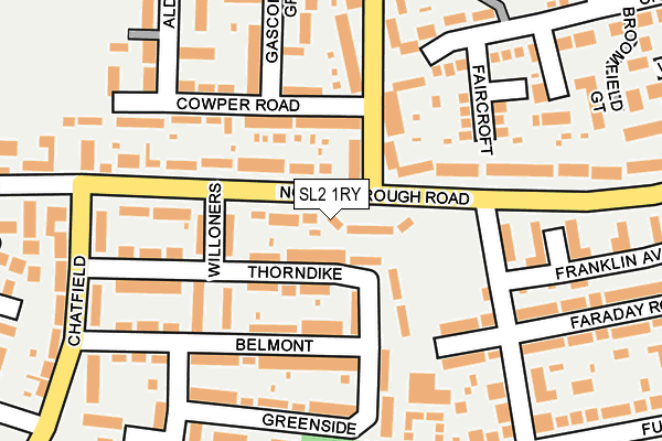 SL2 1RY map - OS OpenMap – Local (Ordnance Survey)
