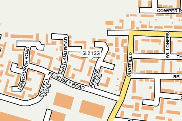 SL2 1SG map - OS OpenMap – Local (Ordnance Survey)