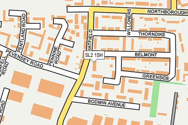 SL2 1SH map - OS OpenMap – Local (Ordnance Survey)
