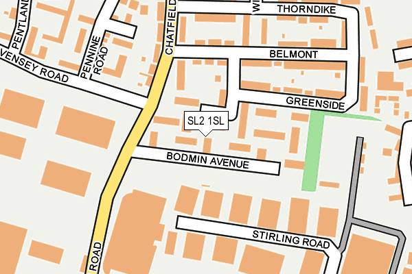 SL2 1SL map - OS OpenMap – Local (Ordnance Survey)