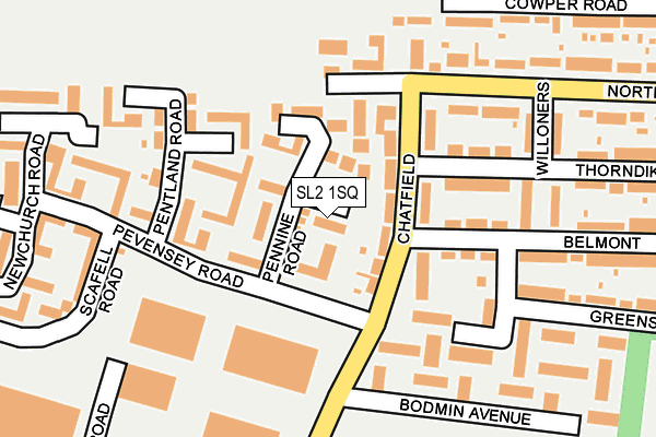 SL2 1SQ map - OS OpenMap – Local (Ordnance Survey)