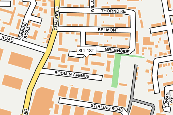 SL2 1ST map - OS OpenMap – Local (Ordnance Survey)