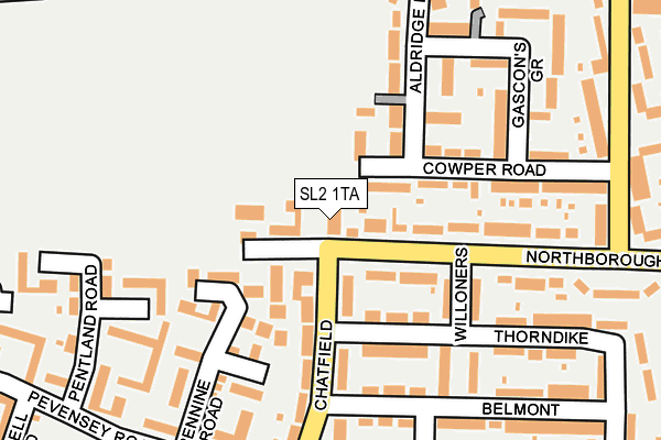 SL2 1TA map - OS OpenMap – Local (Ordnance Survey)