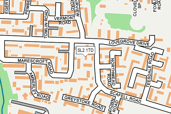 SL2 1TD map - OS OpenMap – Local (Ordnance Survey)