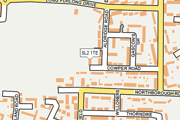 SL2 1TE map - OS OpenMap – Local (Ordnance Survey)