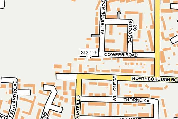 SL2 1TF map - OS OpenMap – Local (Ordnance Survey)