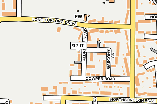 SL2 1TJ map - OS OpenMap – Local (Ordnance Survey)