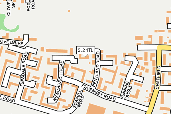 SL2 1TL map - OS OpenMap – Local (Ordnance Survey)