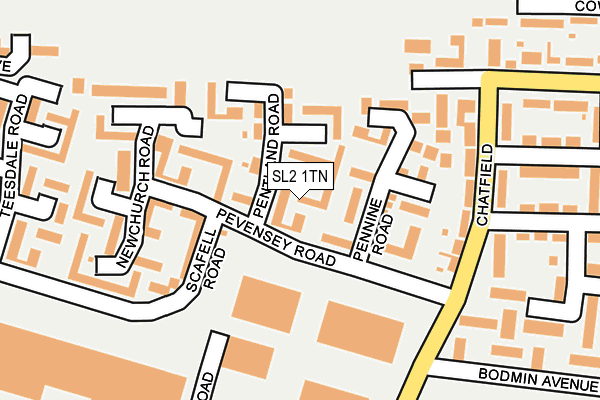 SL2 1TN map - OS OpenMap – Local (Ordnance Survey)