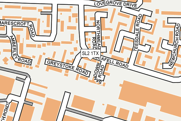SL2 1TX map - OS OpenMap – Local (Ordnance Survey)