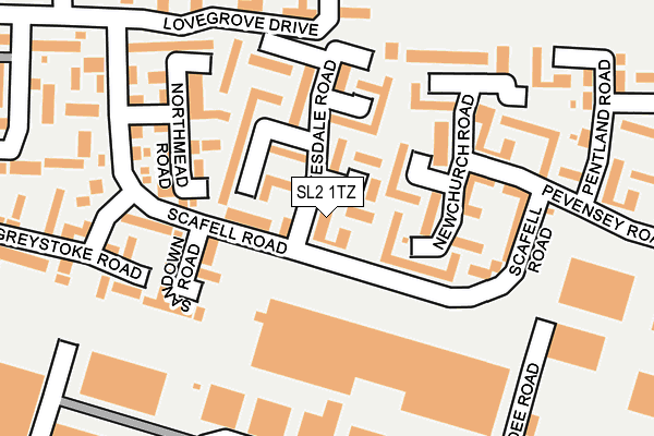 SL2 1TZ map - OS OpenMap – Local (Ordnance Survey)